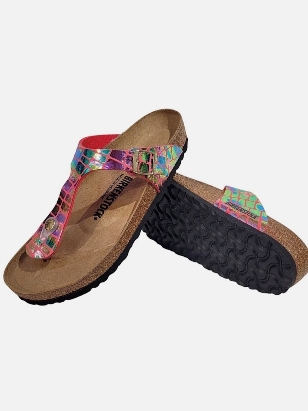 Birkenstock Gizeh Iridescent Multicolor Thong Sandal - Women